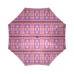 Curvy Plaid Abstract Folk Art Feminine Design Repeat Pattern umbrella by Kristie Hubler Foldable Umbrella (Model U01)