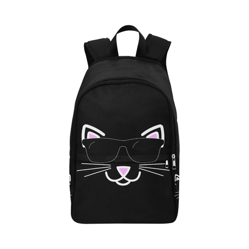 Cool Cat Wearing Sunglasses Fabric Backpack for Adult (Model 1659)