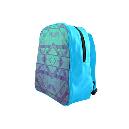 Sci-Fi Dream Blue Geometric design School Backpack (Model 1601)(Small)