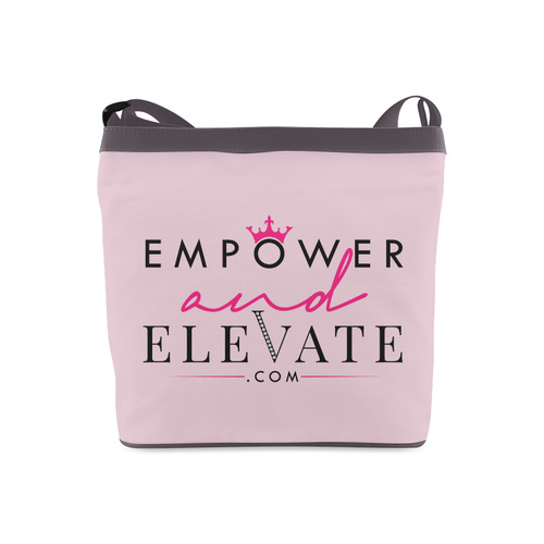 Empower and Elevate dark on light Crossbody Bags (Model 1613)