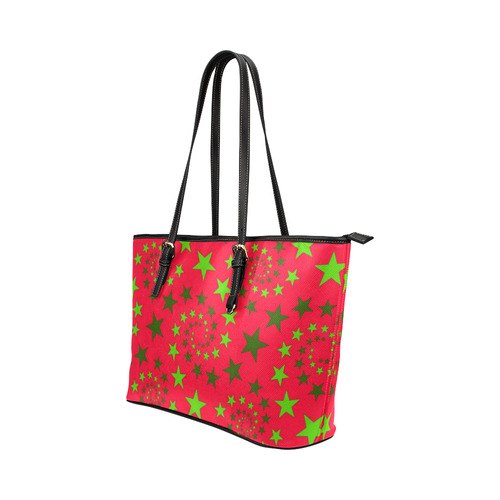 Star Swirls C by JamColors Leather Tote Bag/Large (Model 1651)