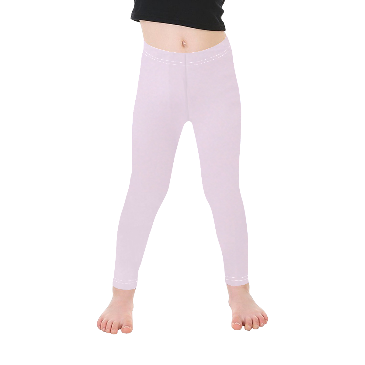 Designer Color Solid Carousel Pink Kid's Ankle Length Leggings (Model L06)