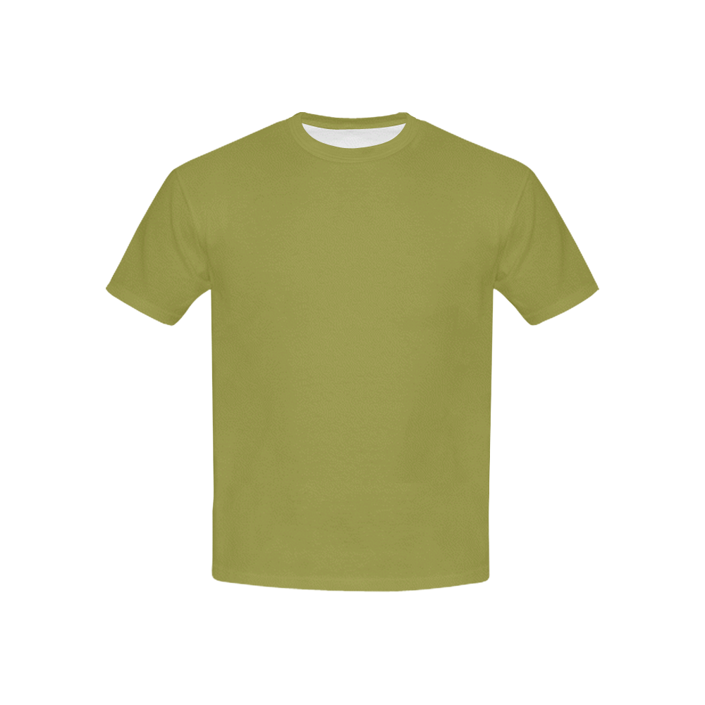 Designer Color Solid Golden Lime Kids' All Over Print T-shirt (USA Size) (Model T40)