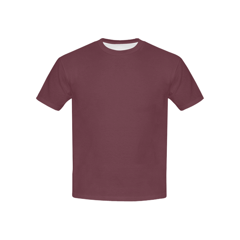 Designer Color Solid Tawny Port Kids' All Over Print T-shirt (USA Size) (Model T40)