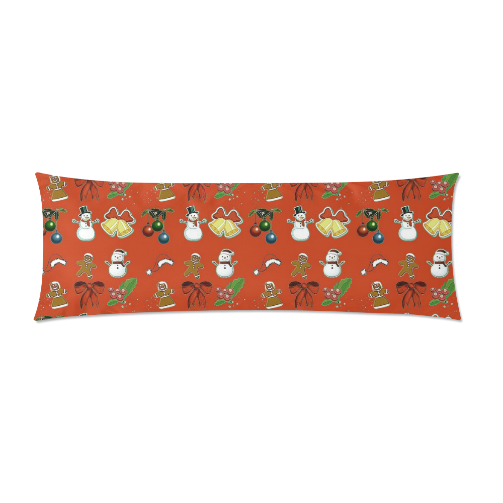 merry christmas 718C by JamColors Custom Zippered Pillow Case 21"x60"(Two Sides)