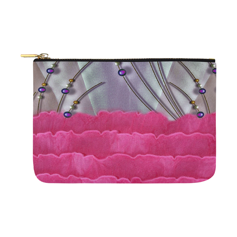 Pearl-chic-style-Annabellerockz-zip bag Carry-All Pouch 12.5''x8.5''
