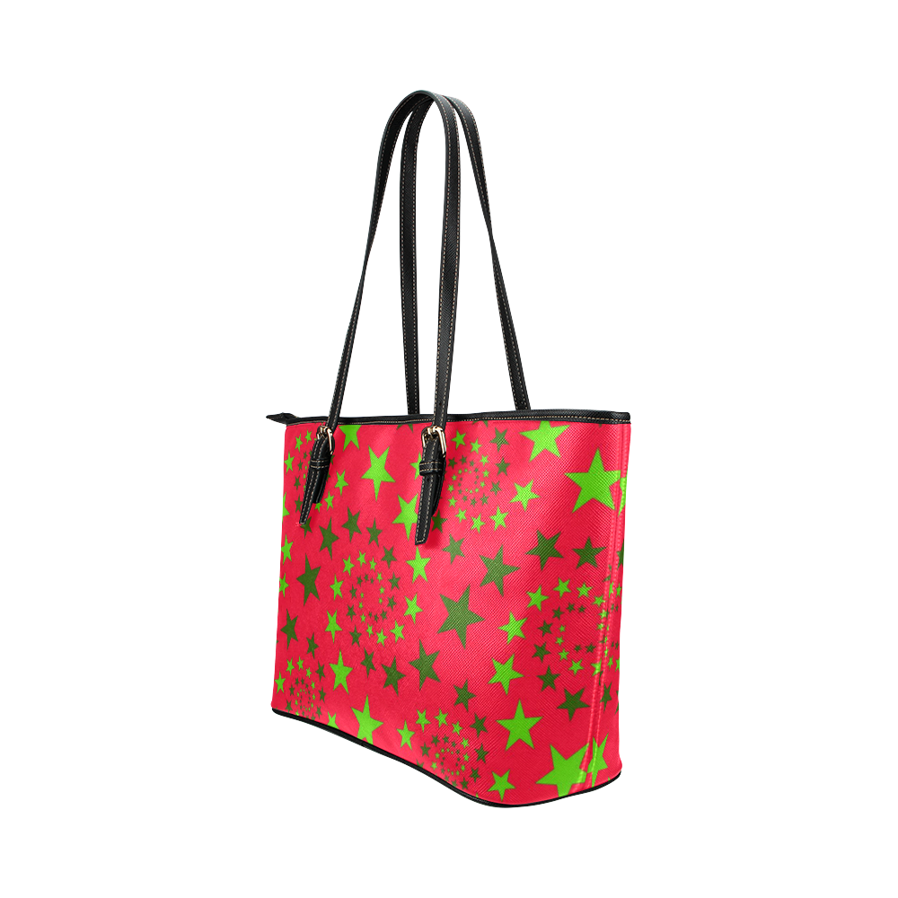 Star Swirls C by JamColors Leather Tote Bag/Large (Model 1651)