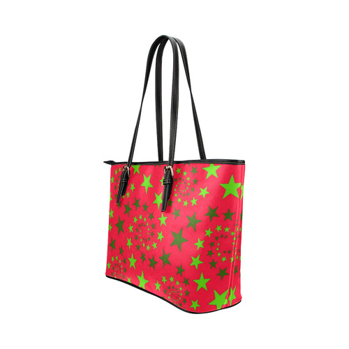 Star Swirls C by JamColors Leather Tote Bag/Large (Model 1651)