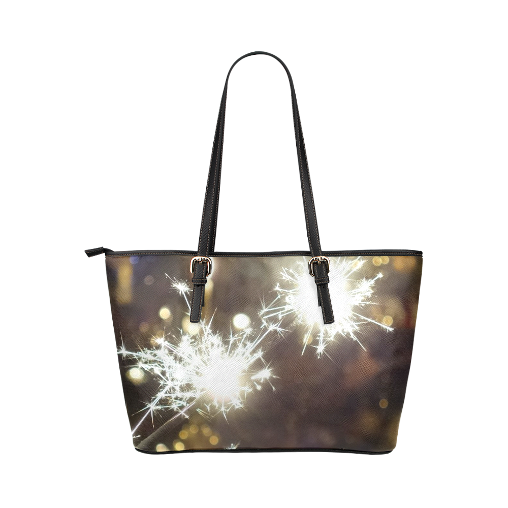 merry christmas 721 by JamColors Leather Tote Bag/Large (Model 1651)