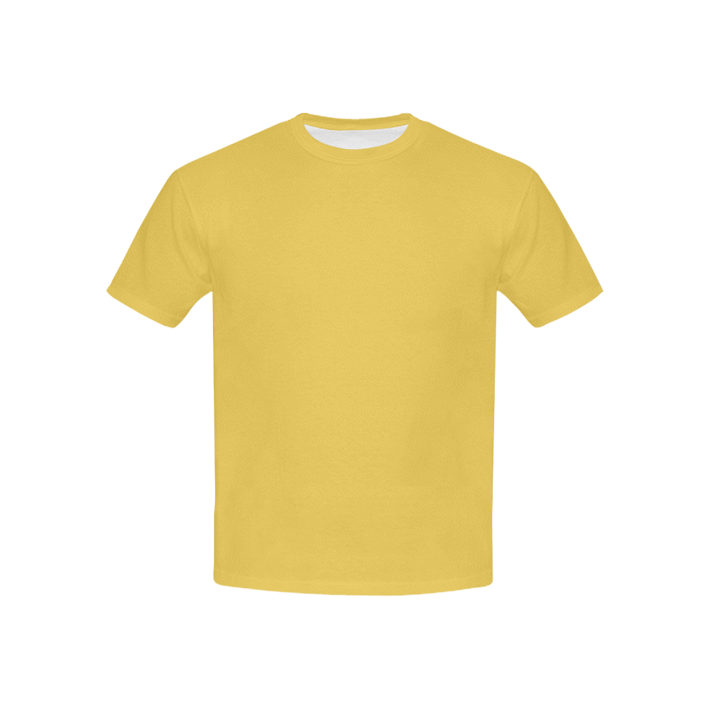 Designer Color Solid Primrose Yellow Kids' All Over Print T-shirt (USA Size) (Model T40)