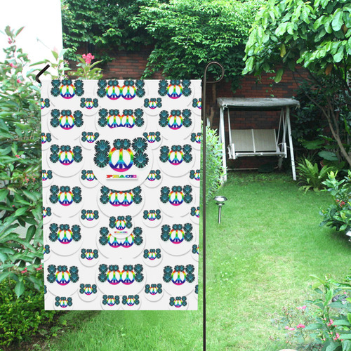 peace is us in love Garden Flag 28''x40'' （Without Flagpole）