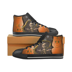 Halloween, funny mummy Men’s Classic High Top Canvas Shoes /Large Size (Model 017)