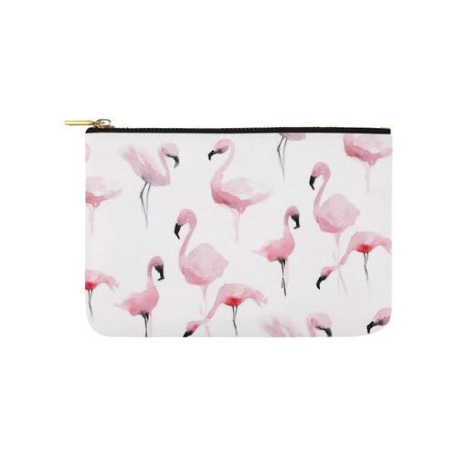 Flamingo watercolor Carry-All Pouch 9.5''x6''