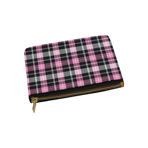 Pink Tartan Carry-All Pouch 9.5''x6''