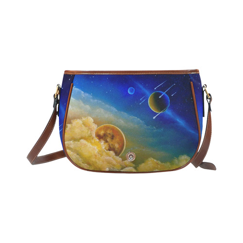 Cosmic Illumination Saddle Bag/Small (Model 1649) Full Customization