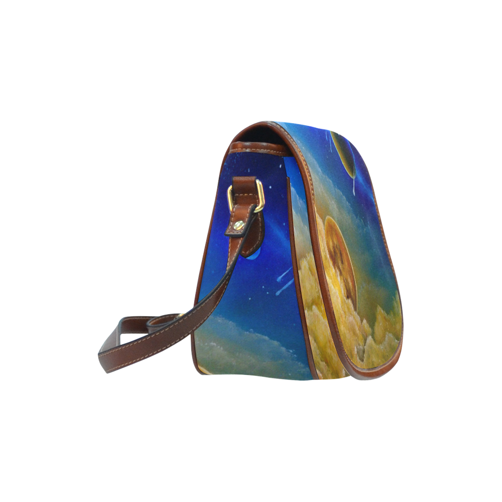 Cosmic Illumination Saddle Bag/Small (Model 1649) Full Customization