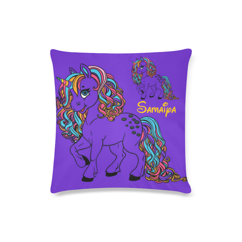 Unicorn Custom Zippered Pillow Case 16"x16"(Twin Sides)