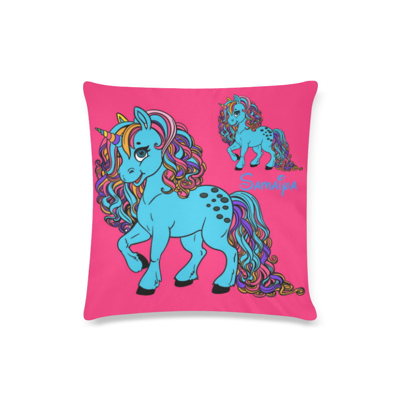 Pony Custom Zippered Pillow Case 16"x16"(Twin Sides)