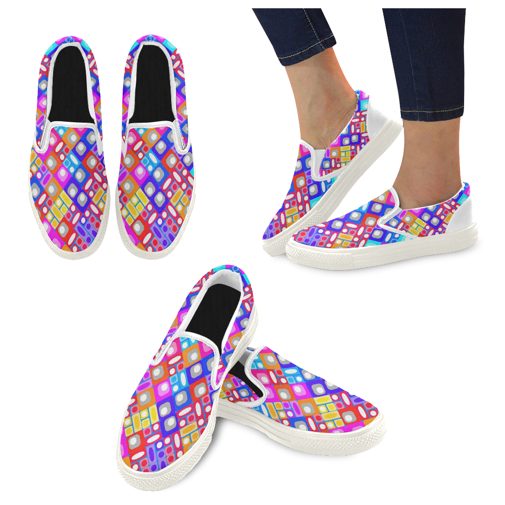 pattern factory 32A by JamColors Women's Unusual Slip-on Canvas Shoes (Model 019)