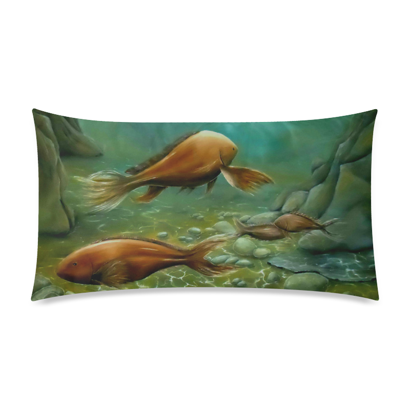 Silent Wisdom Rectangle Pillow Case 20"x36"(Twin Sides)