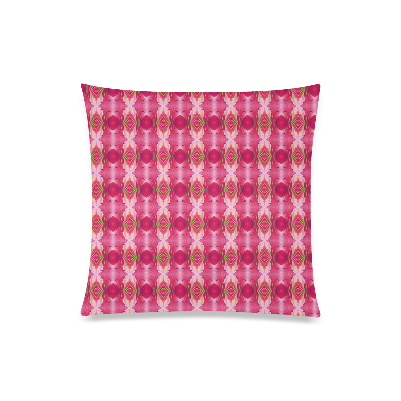 Pink Blast Floral Custom Zippered Pillow Case 20"x20"(One Side)