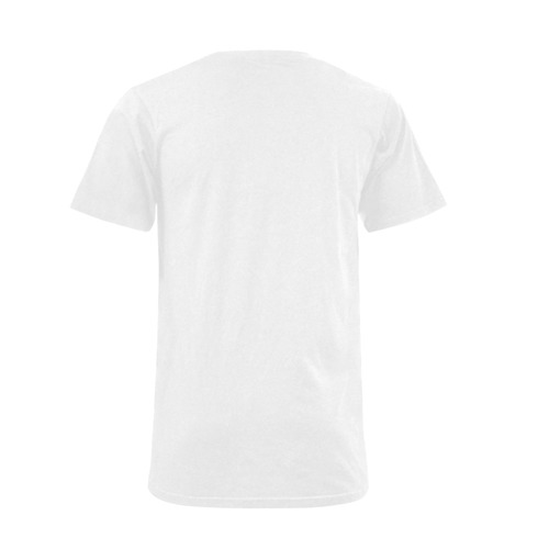 Convict White T-Shirt Men's V-Neck T-shirt (USA Size) (Model T10)
