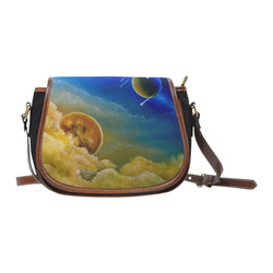 Cosmic Illumination Saddle Bag/Small (Model 1649)(Flap Customization)