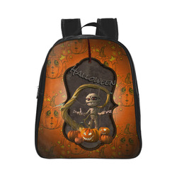 Halloween, funny mummy School Backpack (Model 1601)(Small)