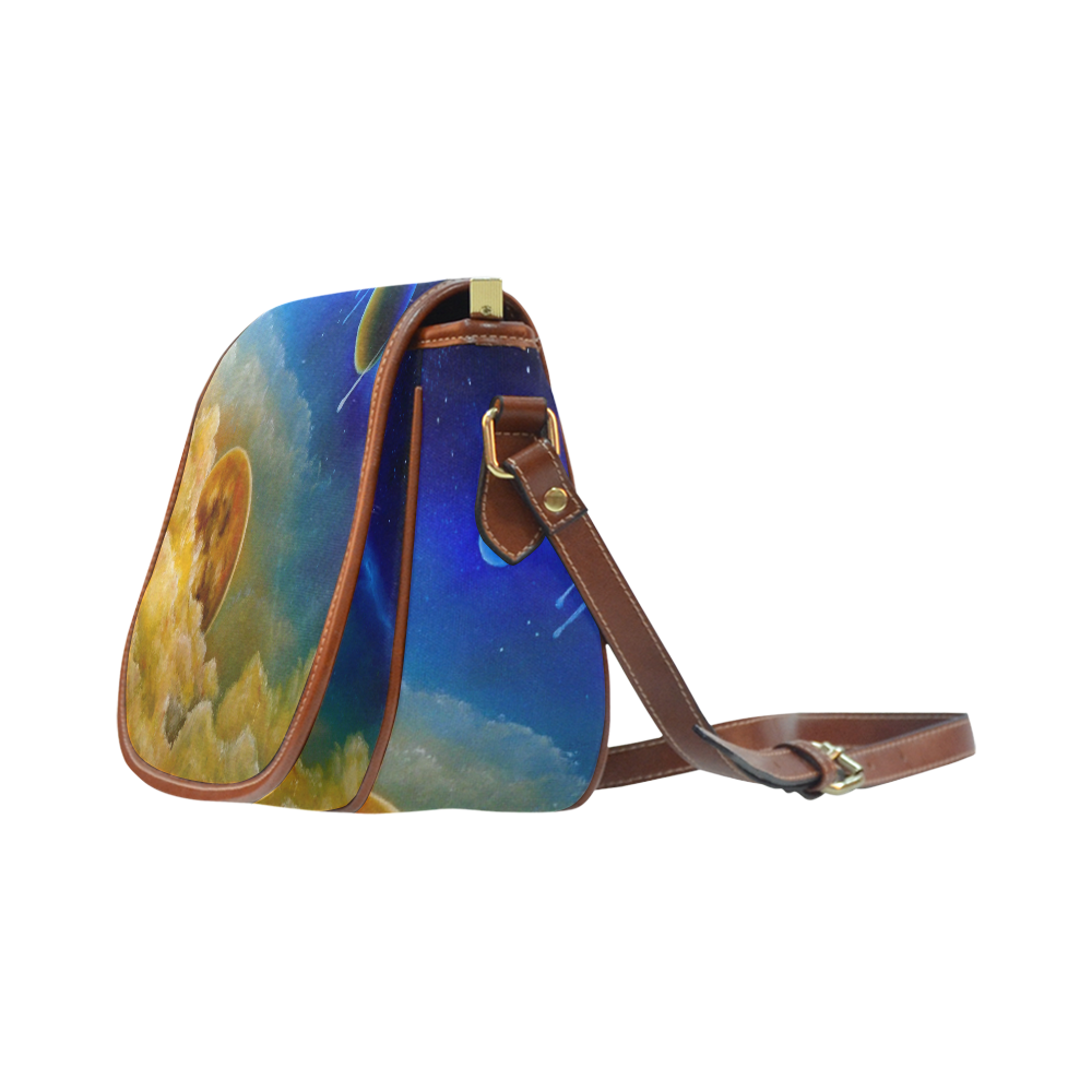 Cosmic Illumination Saddle Bag/Small (Model 1649) Full Customization