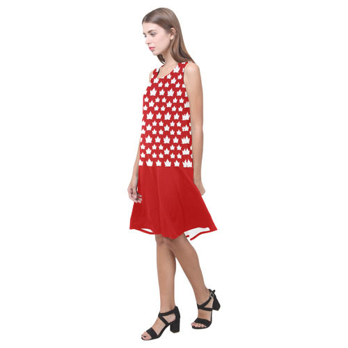 Cute Canada Dresses Sleeveless Sleeveless Splicing Shift Dress(Model D17)