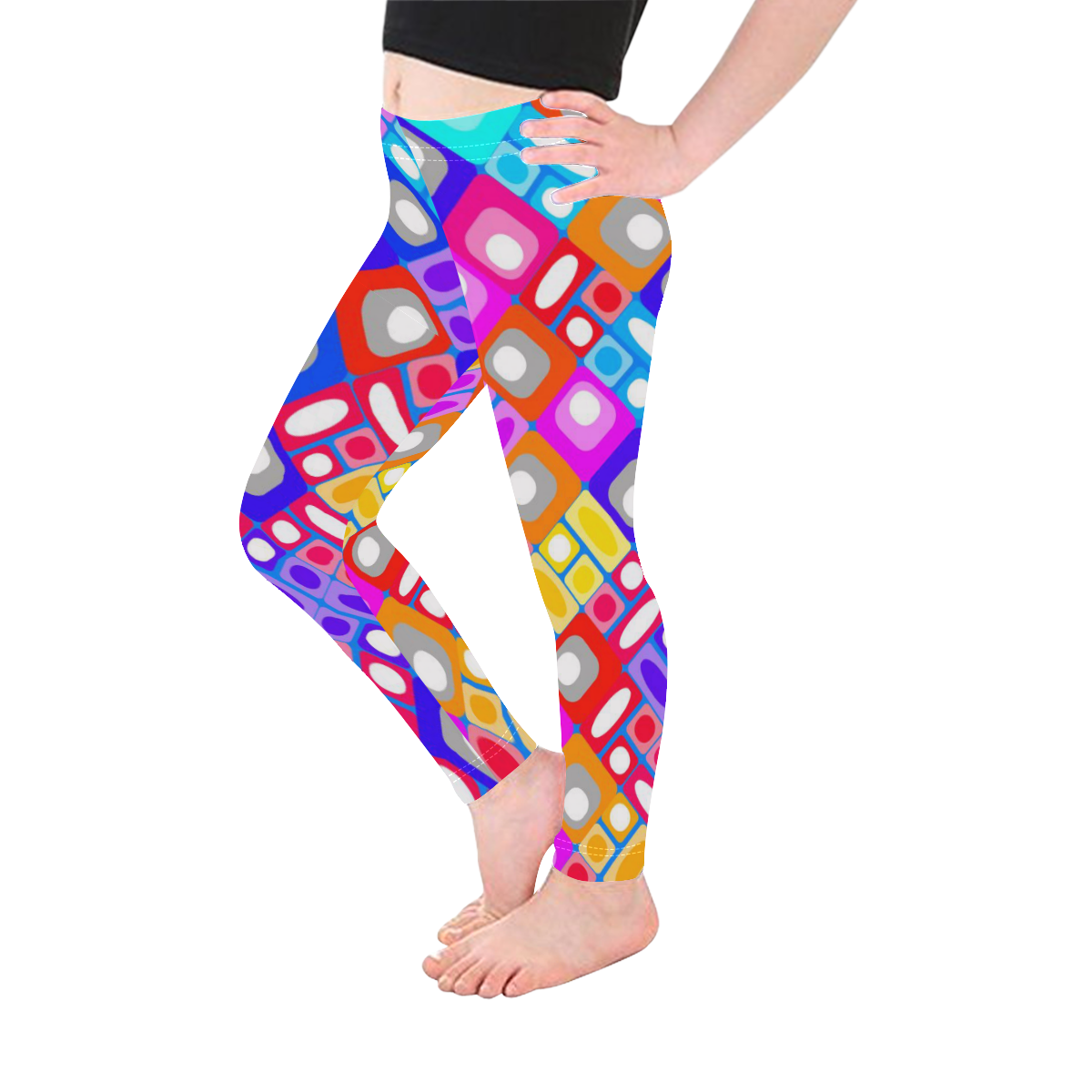 pattern factory 32A by JamColors Kid's Ankle Length Leggings (Model L06)