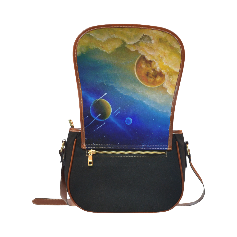 Cosmic Illumination Saddle Bag/Small (Model 1649)(Flap Customization)