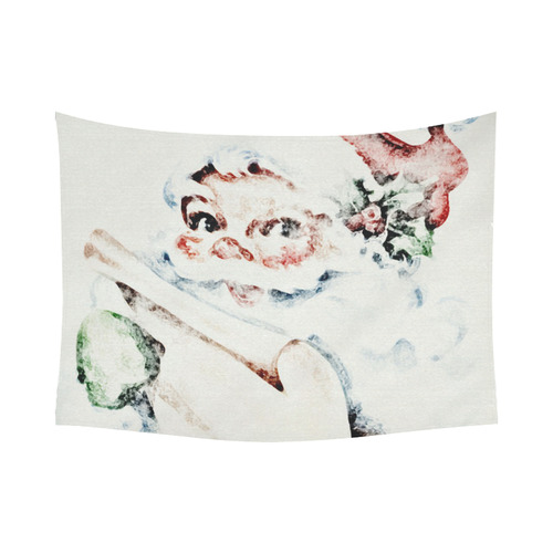 washed-out santa by JamColors Cotton Linen Wall Tapestry 80"x 60"