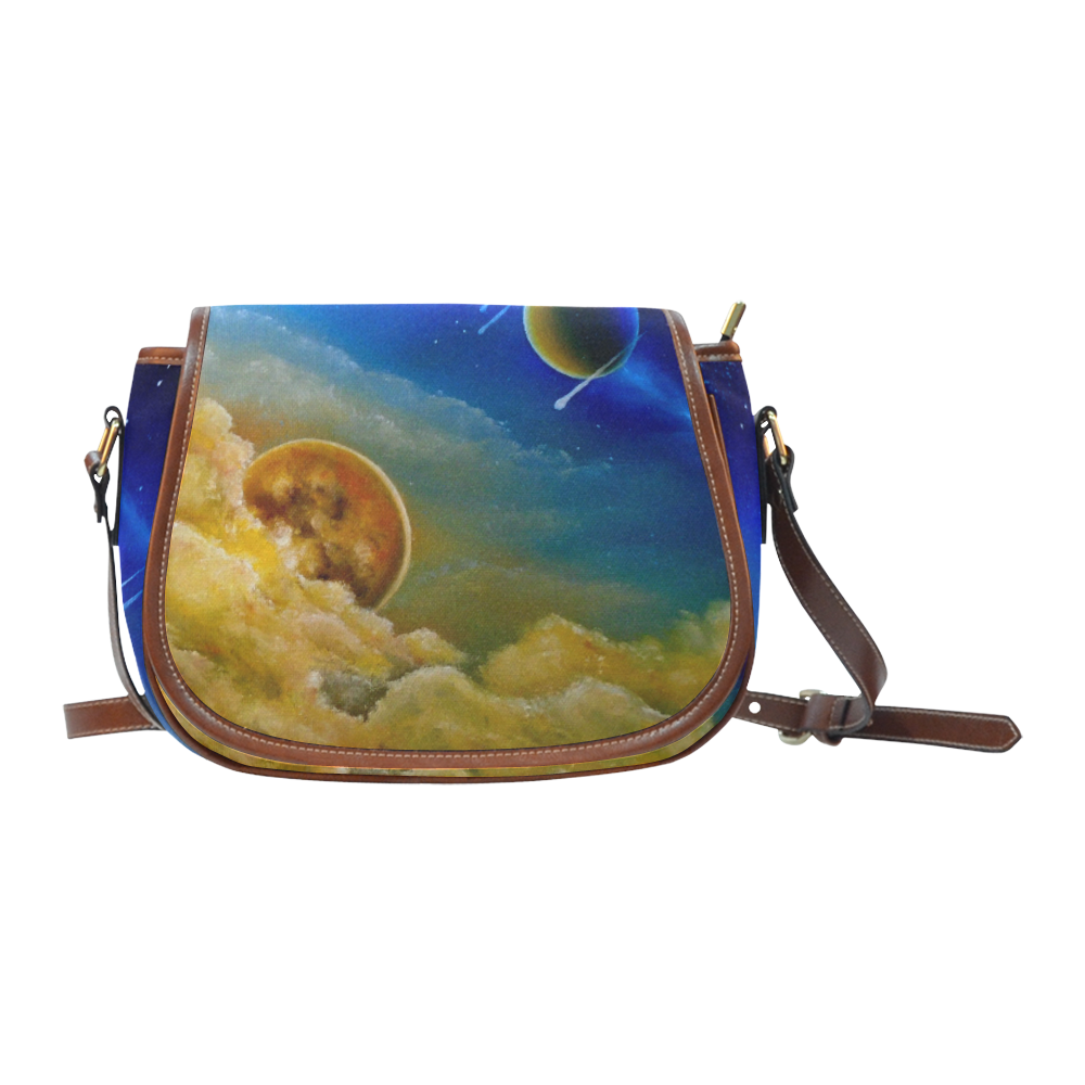 Cosmic Illumination Saddle Bag/Small (Model 1649) Full Customization