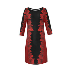 Canadian Maple Leaf Dress Long Sleeve Round Collar Dress (D22)