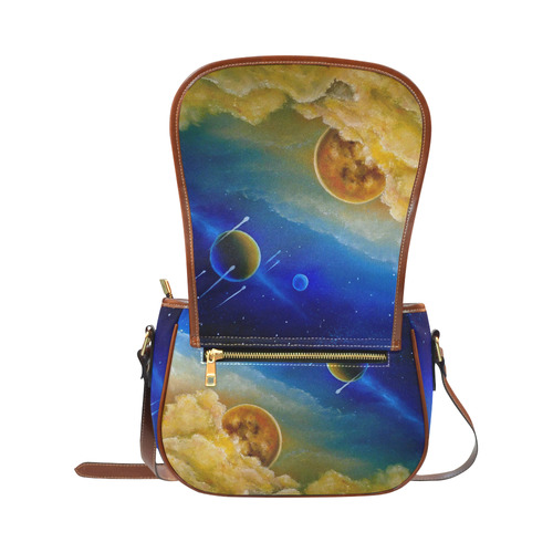 Cosmic Illumination Saddle Bag/Small (Model 1649) Full Customization