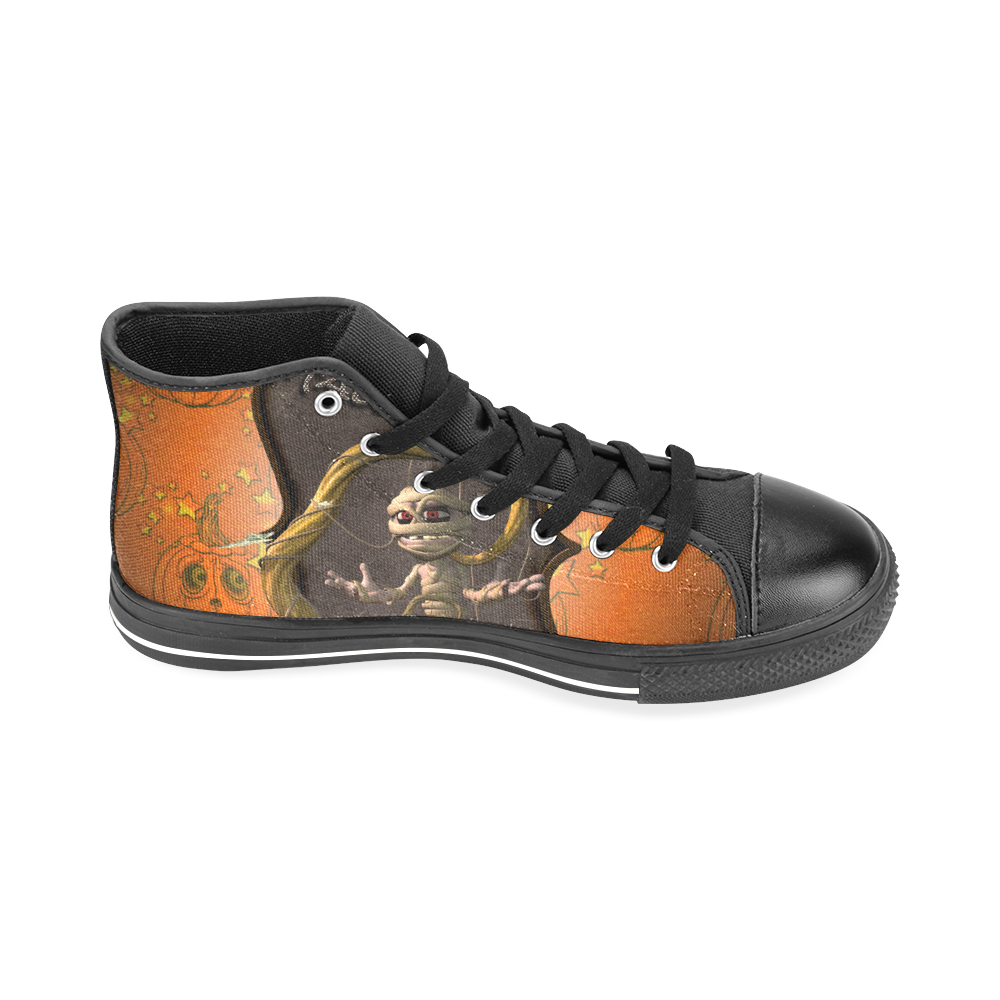 Halloween, funny mummy Men’s Classic High Top Canvas Shoes /Large Size (Model 017)
