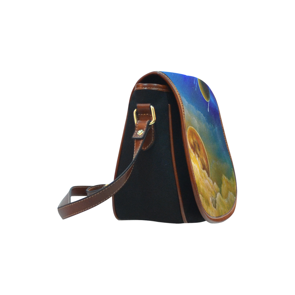 Cosmic Illumination Saddle Bag/Small (Model 1649)(Flap Customization)