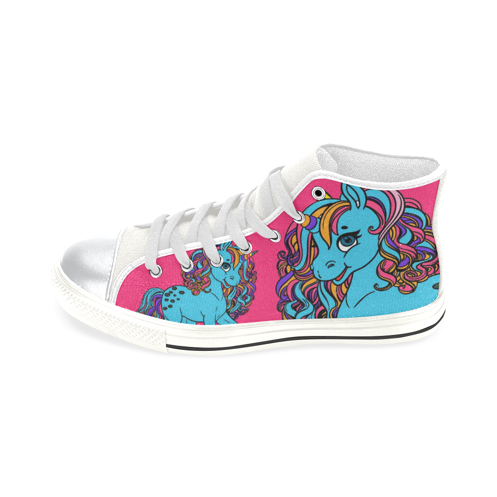 Pony High Top Canvas Shoes for Kid (Model 017)