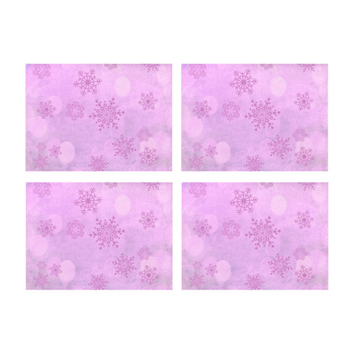 Winter bokeh, pink Placemat 14’’ x 19’’ (Set of 4)