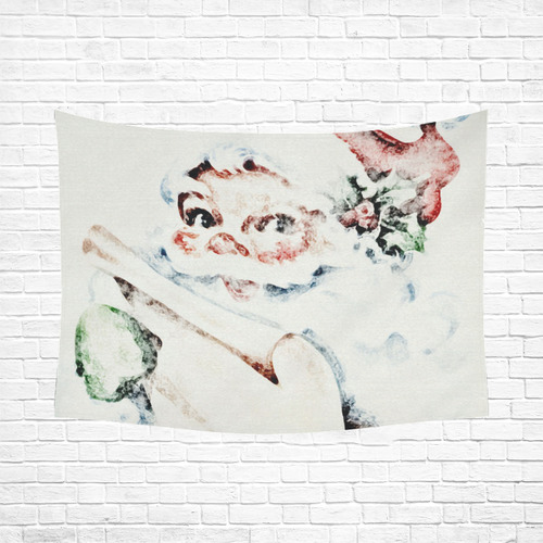 washed-out santa by JamColors Cotton Linen Wall Tapestry 80"x 60"