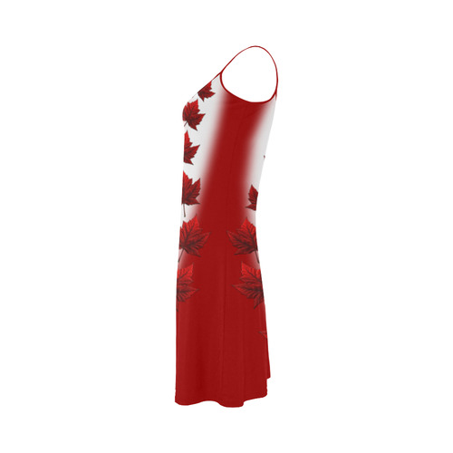Canada Flag Dresses Sleevelss Canada Slip Dress Alcestis Slip Dress (Model D05)