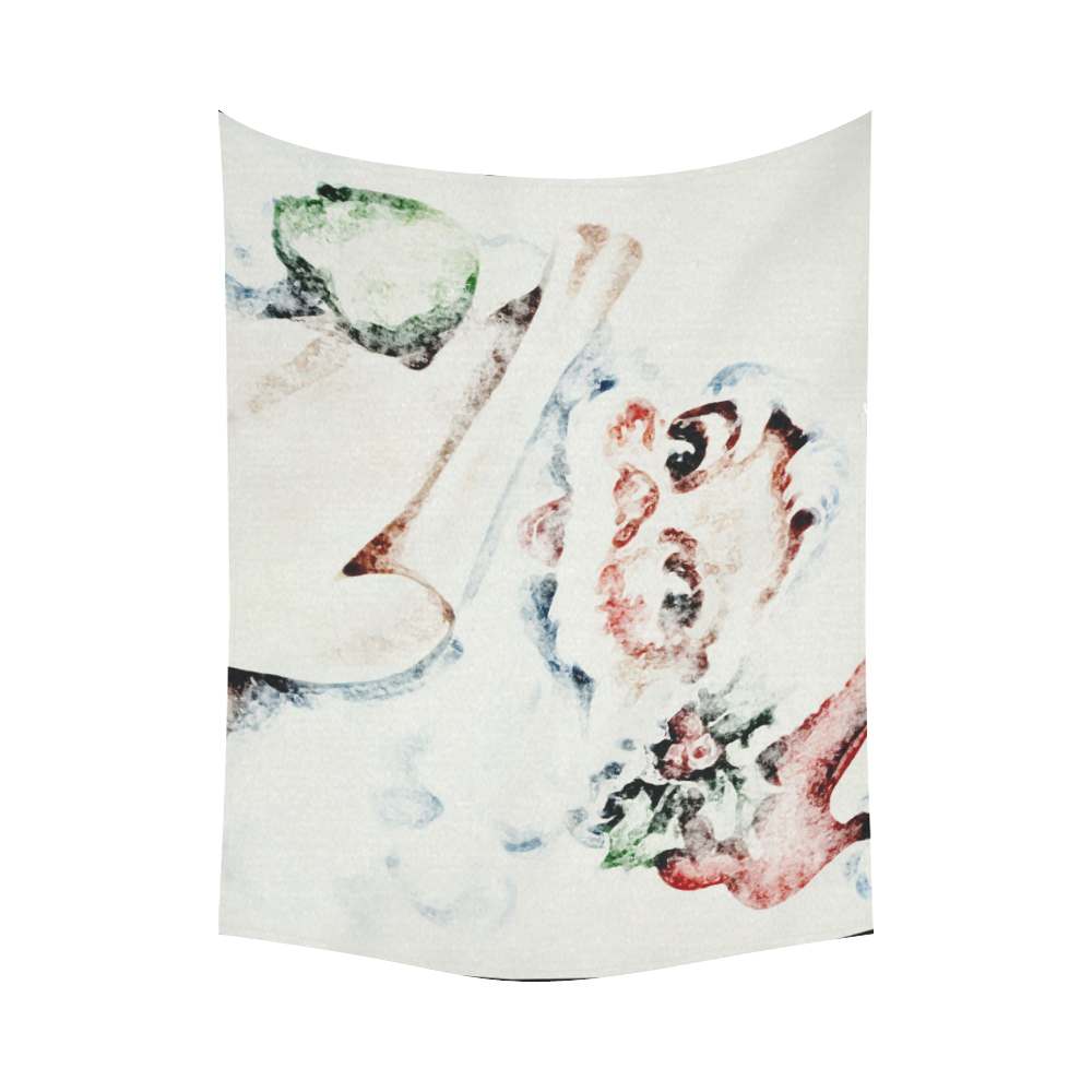washed-out santa by JamColors Cotton Linen Wall Tapestry 80"x 60"