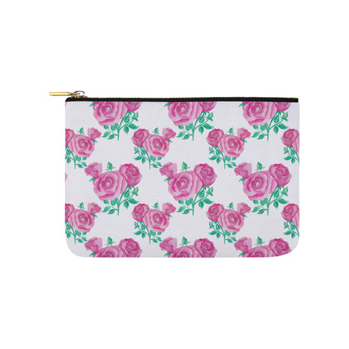 Pink roses Carry-All Pouch 9.5''x6''