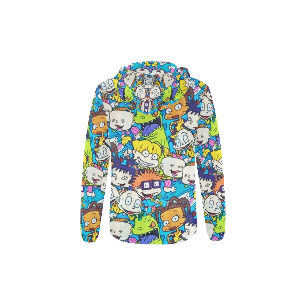 rugrats pattern All Over Print Full Zip Hoodie for Kid (Model H14)