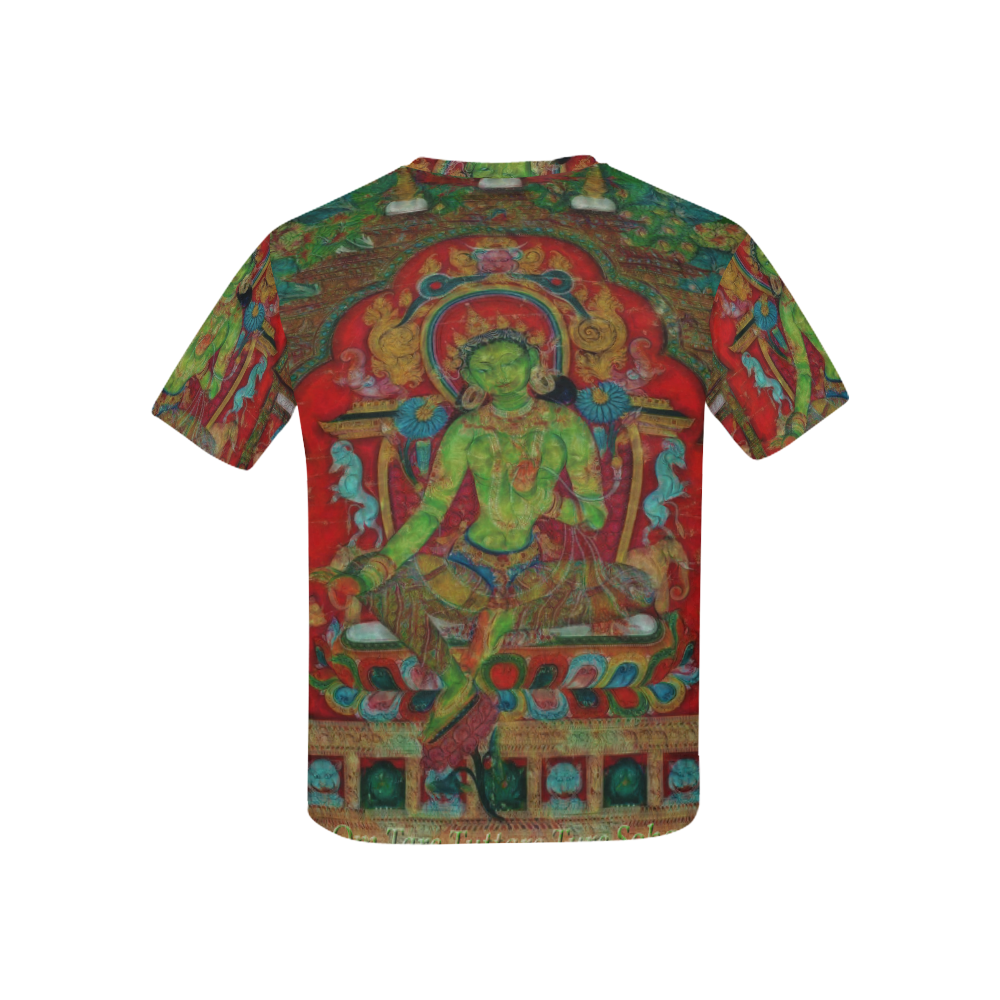 Green Tara from Tibetan Buddhism Kids' All Over Print T-shirt (USA Size) (Model T40)