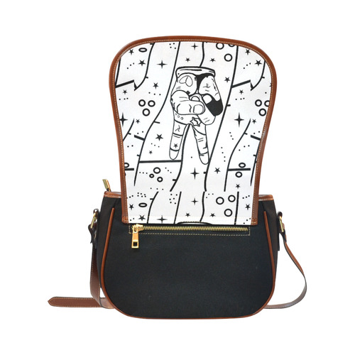 Coloring yourself Peace by Nico Bielow Saddle Bag/Small (Model 1649)(Flap Customization)