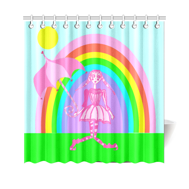 rainbowdancydollcarousailshowercurtain Shower Curtain 69"x70"