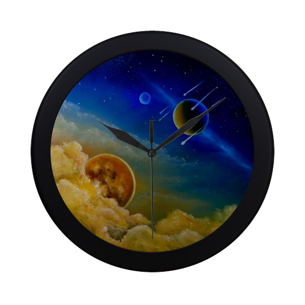 Cosmic Illumination Circular Plastic Wall clock