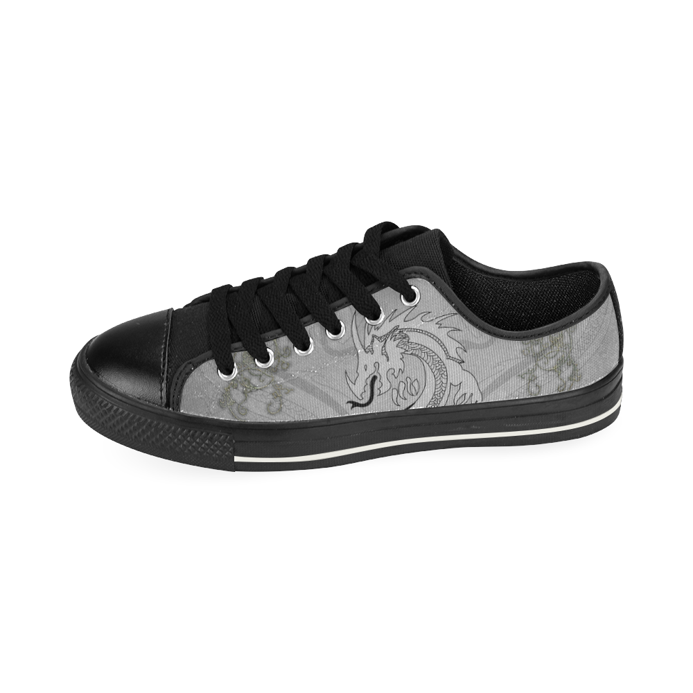 Chinese dragon, Men's Classic Canvas Shoes (Model 018)